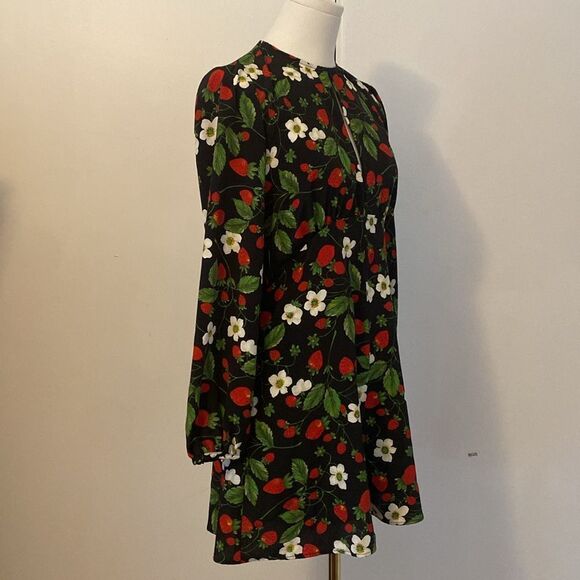 Zara Black Strawberry Print Mini Romper Size XS - Picture 5 of 16